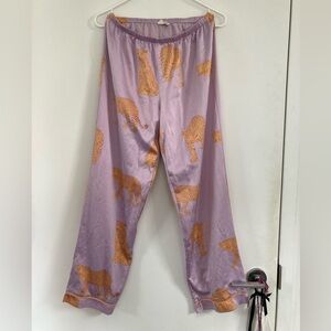 Satin wide leg pants